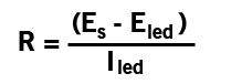 Resistor formula for LEDs