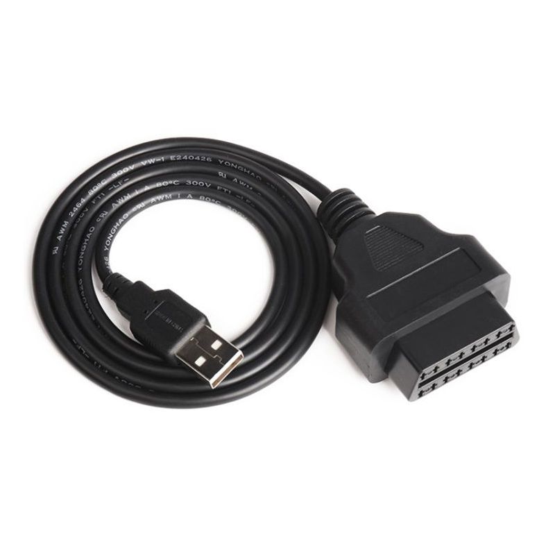 usbobd auto obd 2 female to usb connector gps cable, 3ft obdii cable