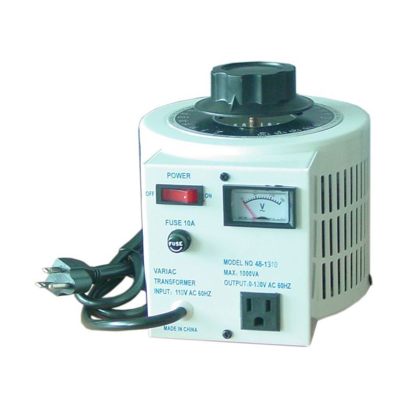 Variac Transformer Variable AC Voltage Regulator 1PH 1000VA 1KVA US Plug 0-130V 
