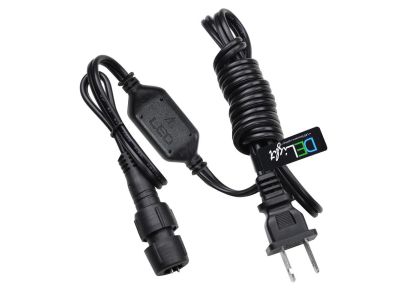 115VAC Input, 12VDC 1A Output, 2 Pin Outdoor Lighting Power Supply w/ Connector, for LED Rope Lights, Inflatable Yard Decorations