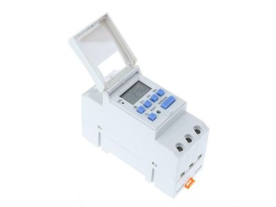 120VAC Coil, Digital LCD DIN RAIL MOUNT Programmable Weekly Timer Time Relay, Contacts 16A@240VAC