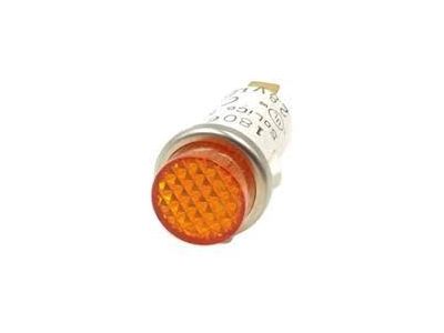 AMBER NEON LAMP 110-125V .187, 3/16 inch Quick Slide Leads Indicator Indicating Light Panel