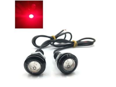 1ea, 12VDC LED BRIGHT RED CONTINUOUS ON, PANEL LAMP LIGHT, 10W, 12VDC 80ma, RED EYE, Super Bright 22mmx33mm, EE7