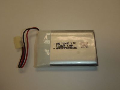 3.7V 1100mAH 4.0WH, Li-ion, Small Thin Flat Lithium Polymer Battery Pack, 32x50x6mm