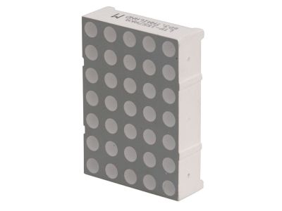 LiteOn LTP2558AA-RA. Large, 2.4x1.5Inch Dot matrix, Red-Orange and Green LEDs. Gray face with white dots in off-state.