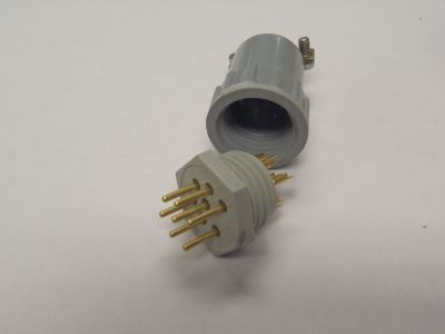 Winchester M7P Male 7 Pin Connector with H19C Backshell Clamp Equal to Amphenol 126 126-1059 W02