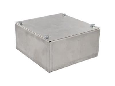 Bud Au-1083 Plain Aluminum Alloy Utility Cabinet Chassis Box 4 inch W X 2 inch D X 4 inch H, With Cover and Bottom