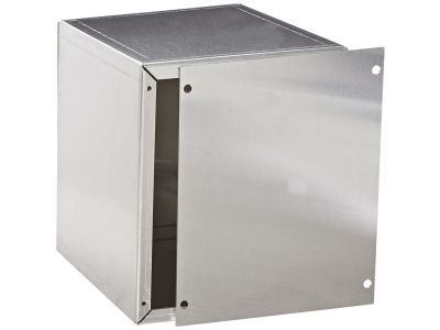 Bud Au1029 Plain Aluminum Alloy Utility Cabinet Chassis Box 6 inch W X 4 inch D X 5 inch H, With Cover and Bottom