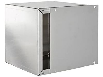 Bud Au1039 Plain Aluminum Alloy Utility Cabinet Chassis Box 6 inch W X 6 inch D X 6 inch H, With Cover and Bottom