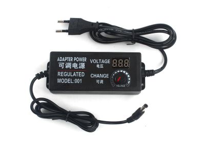 ADJUSTABLE VARIABLE UNIVERSAL, DC POWER SUPPLY VOLT 3-12V 5A 2.5x5.5mm Plug