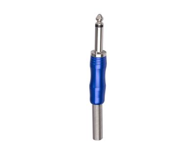 Blue 1/4inch 6.3mm Mono Plug Guitar Audio Connector Anodized Light Weight Aluminum