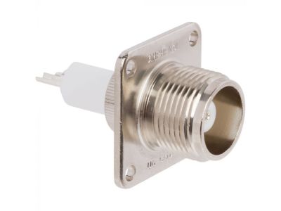 Amphenol UG-560/U HN Panel Mount RF Connector, Jack 4-Hole Flange Solder Cup 50 Ohm