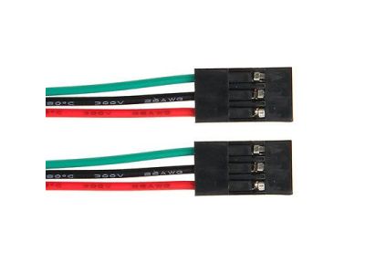 3 PIN Female to Female Dupont / Arduino Jumper Connector 24-26ga WIRE Pigtail, 10 Inches long