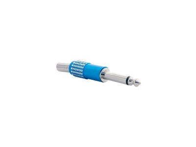 Blue 1/4inch 6.3mm Mono Plug Guitar Audio Connector Anodized Light Weight Aluminum