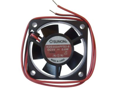 SUNON 5VDC FAN, .6W , 40mm Square x 10mm, Two wire fan KDE0504PFS2-8