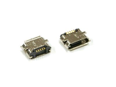 USB Micro B 5 Pin FEMALE PC MOUNT RIGHT ANGLE