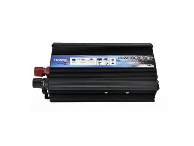 POWER INVERTER 1000W 12 or 24VDC Input, 220 or 120VAC Output, with USB Jack, Power Cables