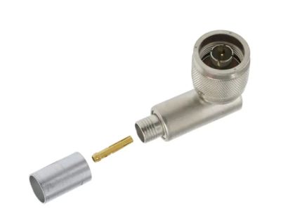 AMP Right Angle N Type Male Connector Silvered for RG8, RG213