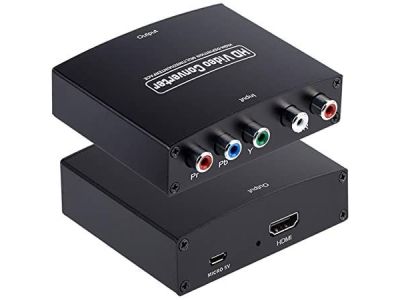 5RCA RGB Component to HDMI, YPbPr Video R/L Stereo Audio Adapter Converter HD TV