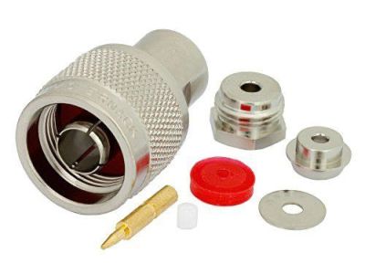 Pasternack N Male Connector Clamp/Solder For RG174, RG316, RG188
