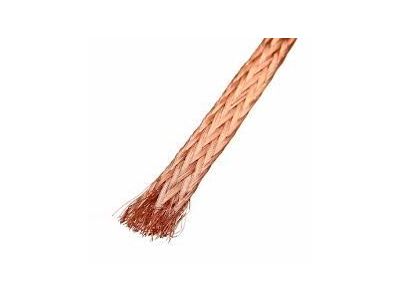 Bare Copper Flat Flexible Braid, 1/4 inch Wide, Ground Strap Braided Sheilding Sleeve