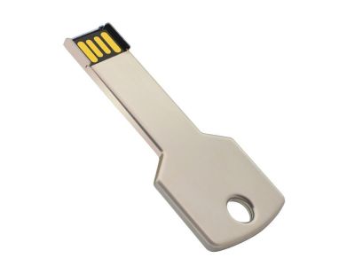 1GB USB 2.0 Metal Key Shape for Key Ring, USB Flash Drive