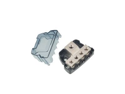 4 Way Car Audio Stereo Amp Power / Ground Cable Splitter Distribution Block, 1/0ga input 4x4GA Output