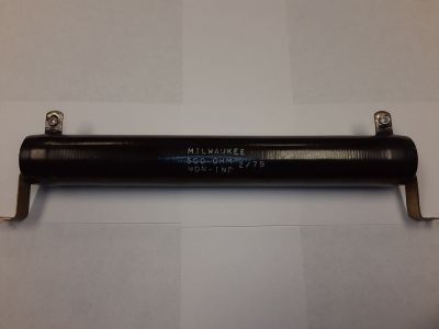 SURPLUS 500 Ohm 175 Watt Power Resistor, 8.5 inch X 1 1/8 inch MILWAUKEE NON INDUCTIVE
