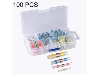 BUTT CONNECTOR KIT HEAT SHRINKABLE WITH SOLDER SLEEVE 24 to 10ga 100pcs