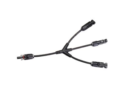 MC4 Solar Panel Y Cable 3 Way Splitter, Branch Cable, Female to 3 Males, 1Ft, 30A