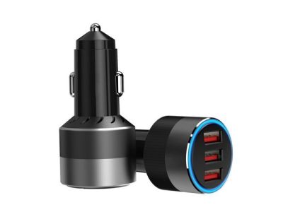 Three Way USB Car Charger, Cigarrette Lighter Plug to USB, adapter black 54W 5V 3.0A
