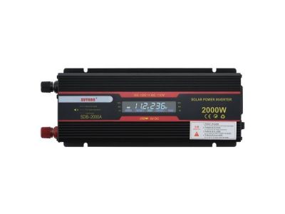 POWER INVERTER 2000W 12 or 24VDC Input, 2 120VAC Outputs, with 2 USB Jacks, Power Cables