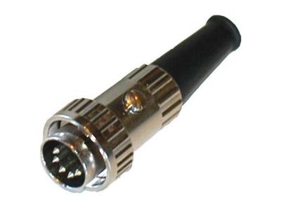 5 Pin 180 Degree Din Metal Male Connector with Locking Collar, W07