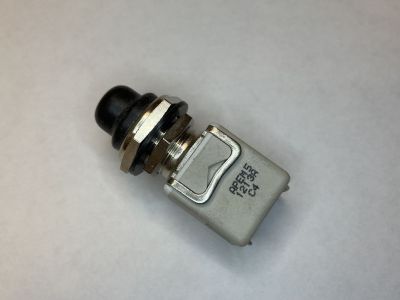 APEM 1212A2 Push Button Switch, Momentary N.O. SPST, Current: 8A(AC)/4A(Dc), Voltage: 125VAC/24VDC, w/ Weather Sealing Boot