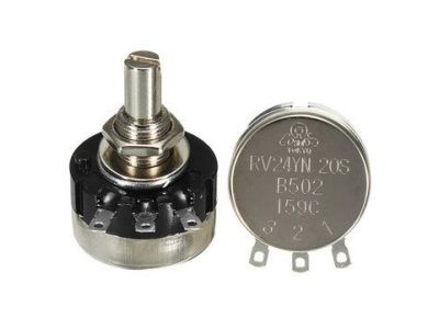 POTENTIOMETER 5K 5000 OHM 2W, SINGLE TURN, LINEAR, 1/4 Inch Shaft, Compare to RV4NAYSD, KU1031S28
