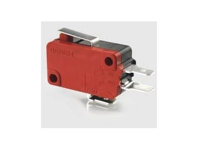 10A 125/250vac Micro Type Switch with Stubby Acuator, .187 inch quick slide leads VABSCO