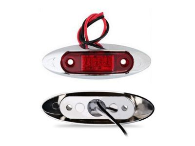 Red LED, 12VDC 10-30V Voltage, Waterproof, Marker Running Light