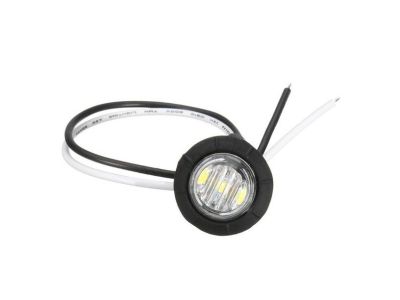 White LED, 12VDC 10-30V Voltage, Waterproof, Marker Running Light w/ Grommet, Fits 3/4 Inch Hole