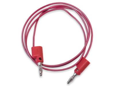 36 Inch Red test lead with stackable single banana plugs on both ends