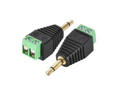 3.5mm Mono 2 Conductor Plug / Male to Screw Terminals
