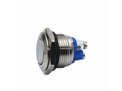 MOMENTARY PUSH BUTTON SWITCH WATER PROOF VANDAL RESISTANT 2A 36VDC, 5/8 Inch Hole Size.