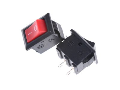 SPST RED MINI ROCKER SWITCH 6A 125VAC 3A 250VAC KCD11-101