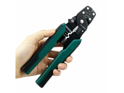 Insulated and Non-Insulated Open Winged Terminal Crimp Crimping Stripping Striper Tool 26-14AWG, Mingtai MT-204509
