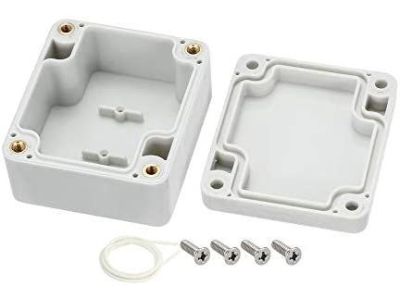 IP65 Weather Proof Sealed Chassis Box, Enclosure, with Lid. Polycarbonate ABS, Gray, 63x58x35mm
