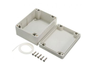 IP65 Weather Proof Sealed Chassis Box, Enclosure, with Lid. Polycarbonate ABS, Gray, 115x90x55mm