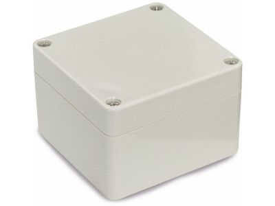 IP65 Weather Proof Sealed Chassis Box, Enclosure, with Lid. Polycarbonate ABS, Gray, 120x120x90mm