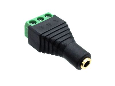 3.5mm Stereo 3 Conductor Jack / Female to Screw Terminals