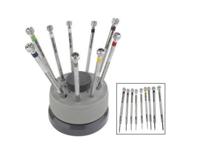 9 PCS Jewlers Screwdriver Tool Set with Stand