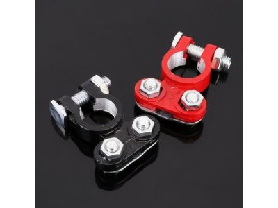 AUTOMOTIVE BATTERY LUG TERMINAL RED AND BLACK 2PK CONNECTOR, For 3/4 inch Battery Terminals