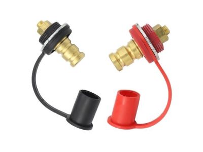 1 Pair Battery Charger Studs Battery Terminal Feed Through Connectors. 3/4 inch Lug Stud, 1-1/4 inch Hole Size.